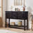 48'' Solid Wood Sideboard Console Table with 2 Drawers and Cabinets and Bottom Shelf, Retro Style Storage Dining Buffet Server Cabinet for Living Room Kitchen Dining Room-649428767