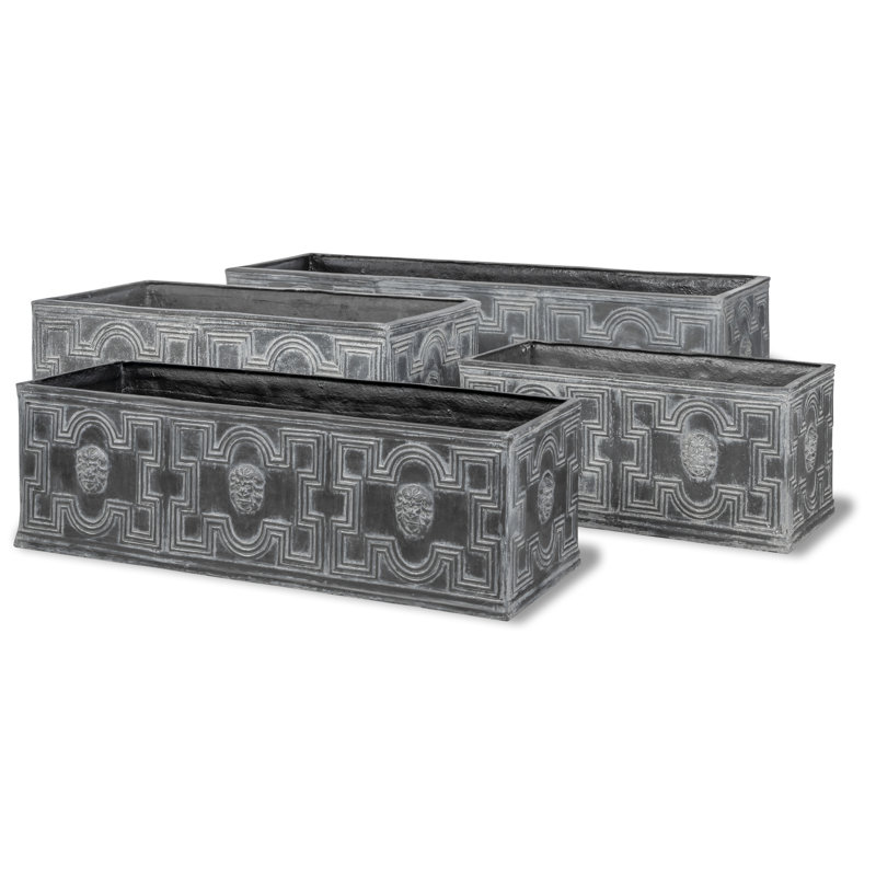 Handmade Pot Planter, 41cm H x 100cm W x 51cm D, Grey