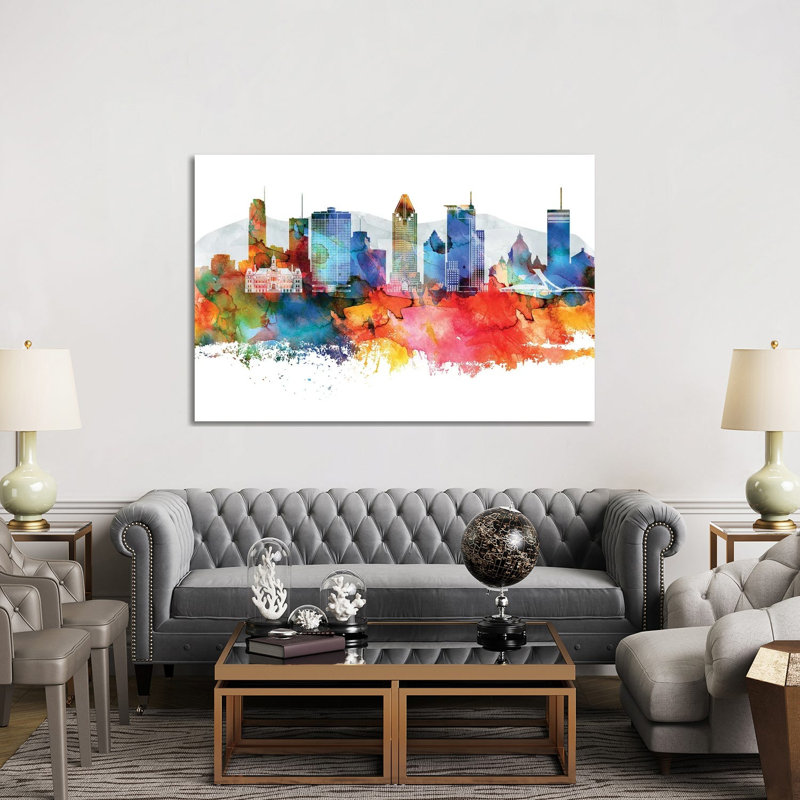 Montreal Skyline - Wrapped Canvas Painting, 152.5 cm H x 101.5 cm W