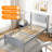 Grey Twin Wood Bed With Headboard