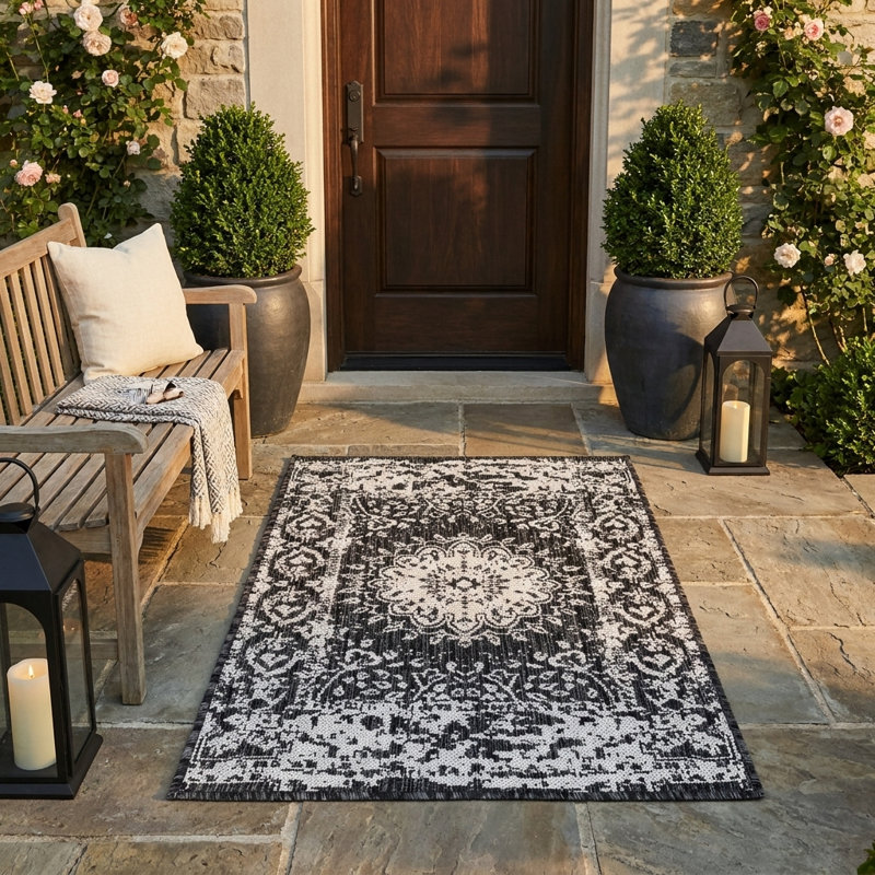Tapis intérieur / extérieur Ornate Lamotte, Rectangle 2 pi x 3 pi 1 po
