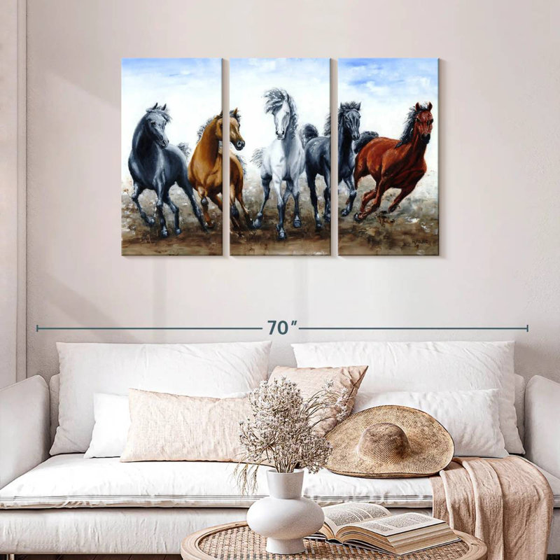 Brampt Wild Arabians, 28" H x 45" W