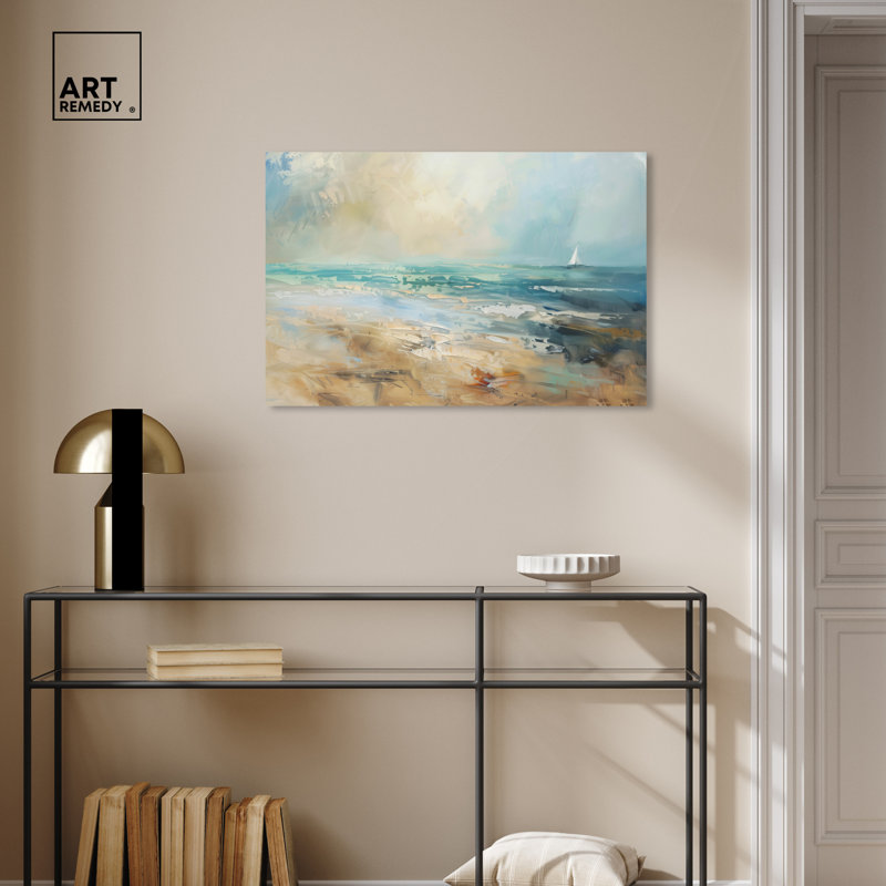 Beyond The Shore Coastal Beach Canvas Wall Art, 30" x 20"