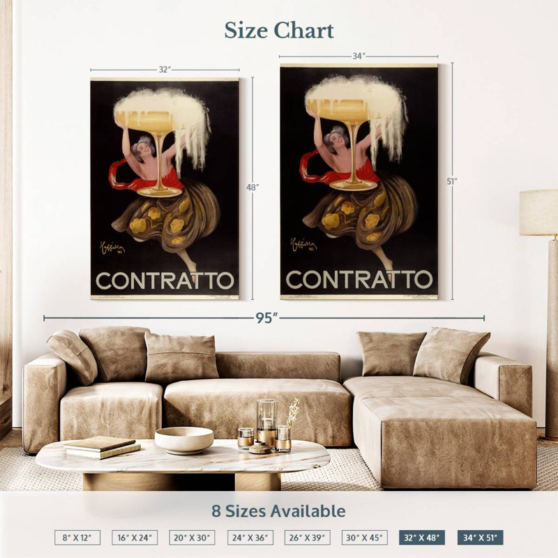 Contratto, 51" H x 34" W
