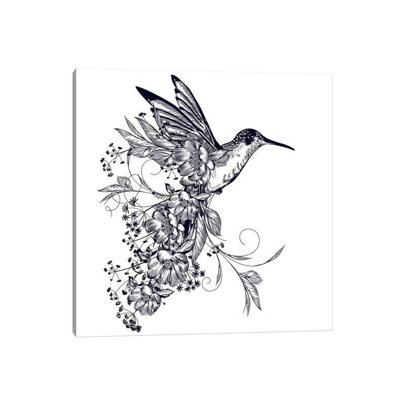 Hummingbird by Artsy Bessy - Gallery-Wrapped Canvas Giclée on Canvas, No Frame, 30.48 cm H x 30.48 cm W
