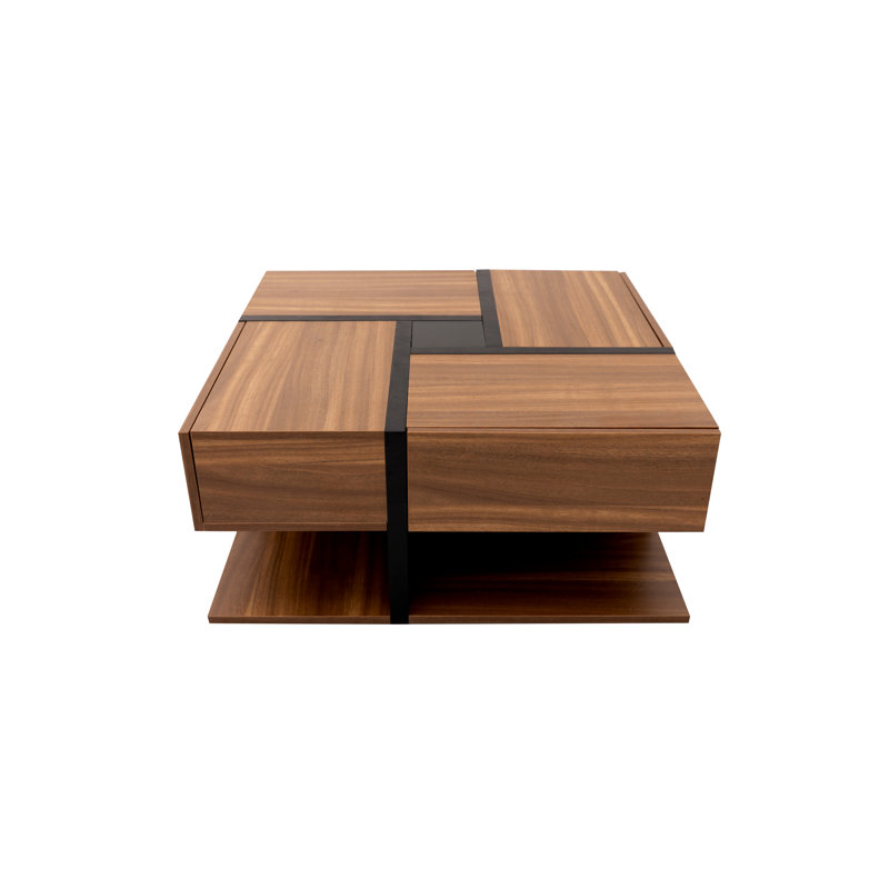 Coffee Table with Storage, Brown
