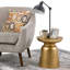 Table d'appoint industrielle moderne en fer doré de 17 pouces de large Modern-1728283469