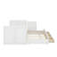 Lit plateforme simple en bois avec bureau et tablette de rangement-2127594784