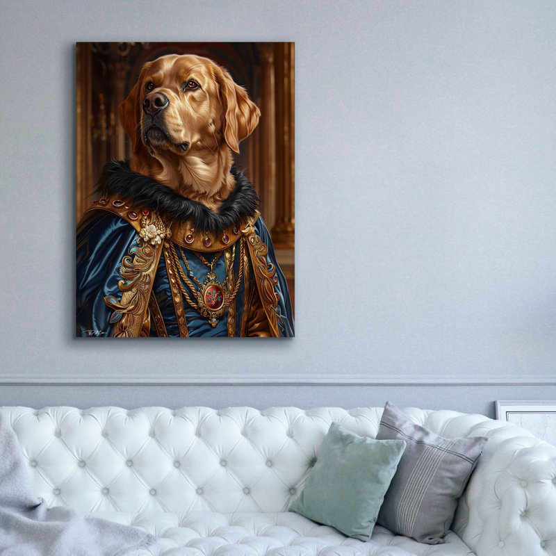 Art mural sur toile Trinx «Portrait Labrador Duke» par Momart, 20 po x 24 po, H 54 po x l 40 po x P 1,5 po