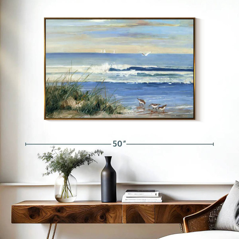 Senne Combers, Cadre flottant doré, 40 po x 27 po