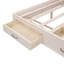 Lit de jour en bois pleine grandeur avec 3 tiroirs de rangement, tablette souple supérieure, tablette et ensemble de prises et ports USB