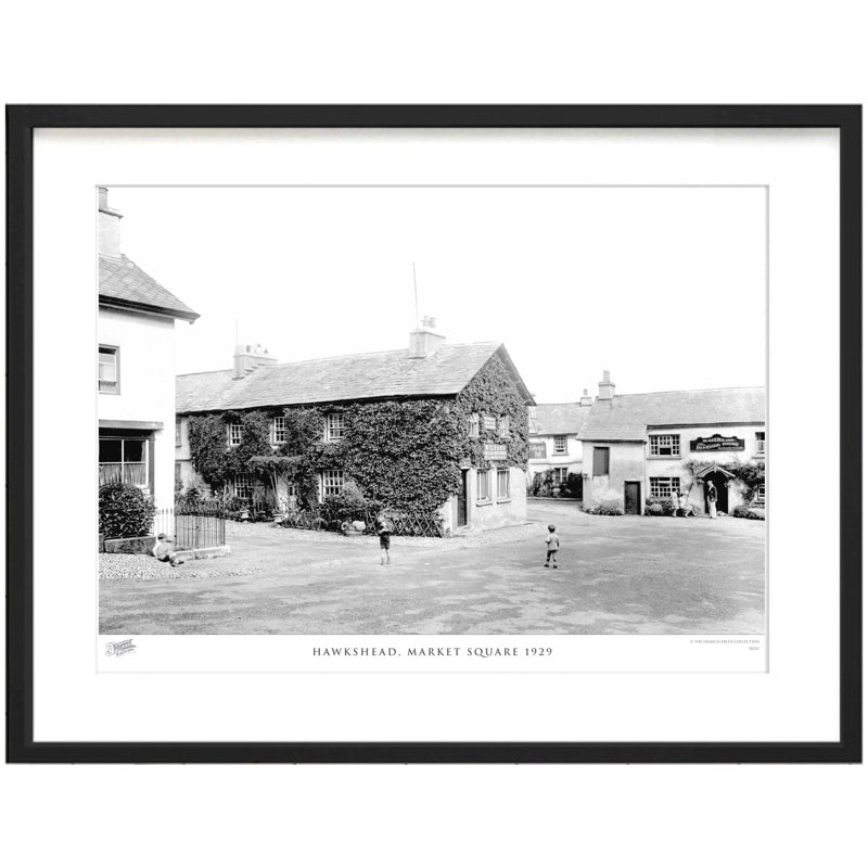 Hawkshead, Market Square 1929 by Francis Frith - Single Picture Frame Print, 40cm H x 50cm W x 2.3cm D