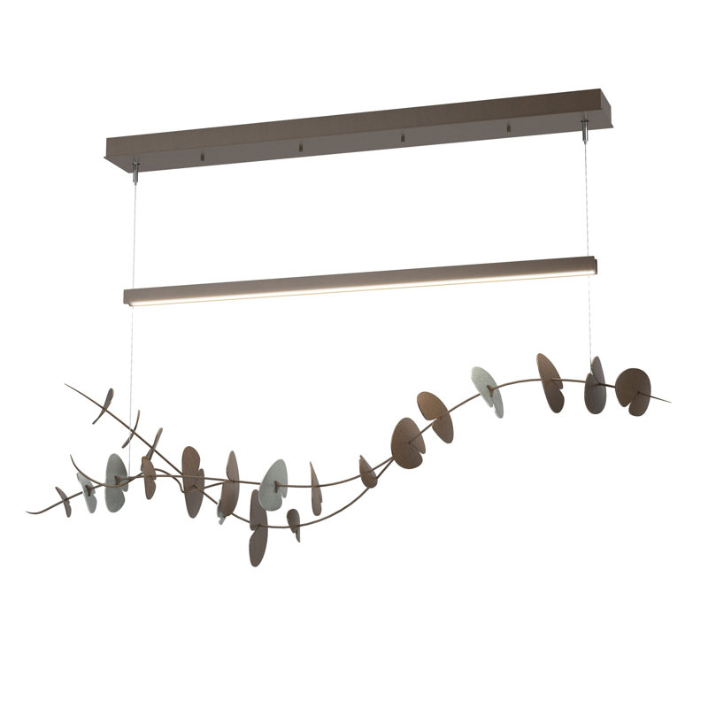 Luminaire suspendu 1 lumière Lily, Bronze, Or doux