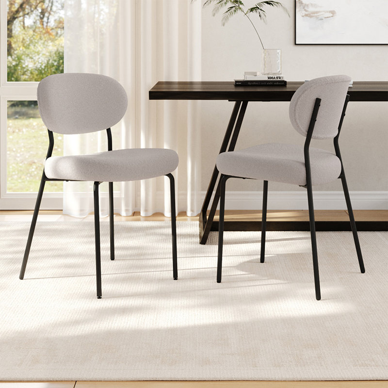 57cm H Upholstered Back Side Chair, Gray