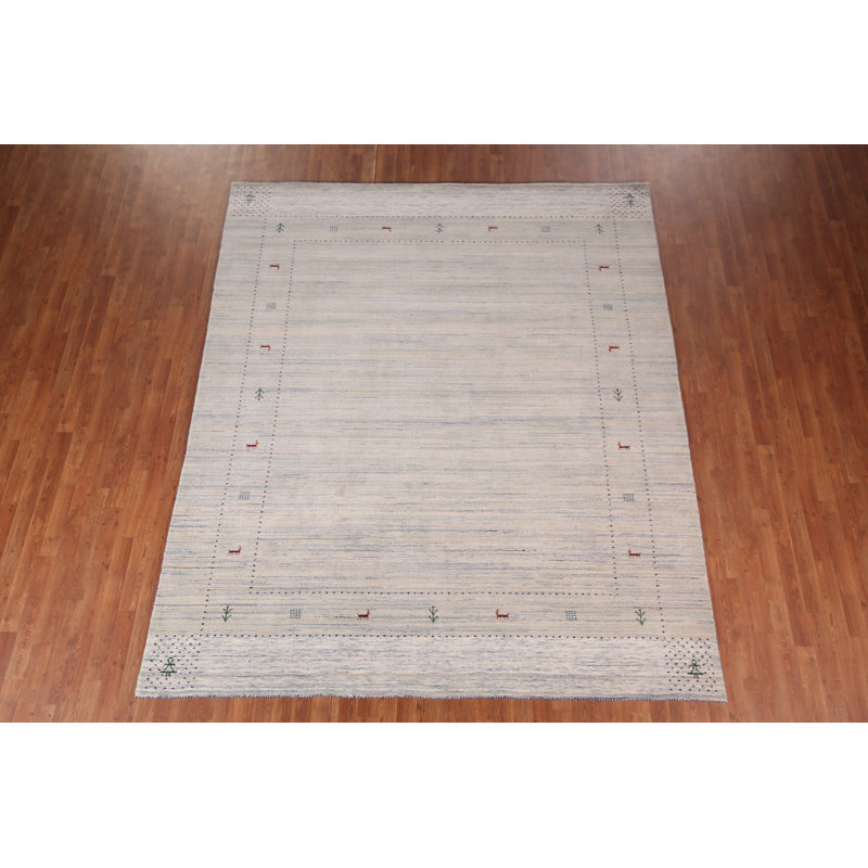 Tapis rayé tribal Gabbeh 8 x 10