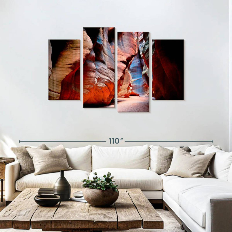 Murs d'Alvord à Antelope Canyon, Arizona, H 48 po x l 75 po