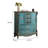 Vintage Solid Wood Hand Painted Accent Cabinet