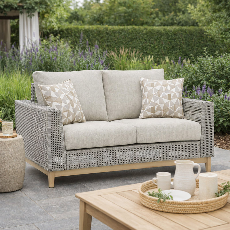 Sebastin 58.5'' Wide Loveseat with Cushions