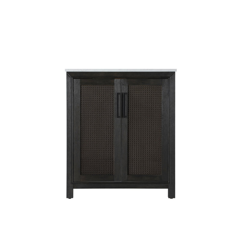Meuble-lavabo simple 30 po, Chêne chocolat