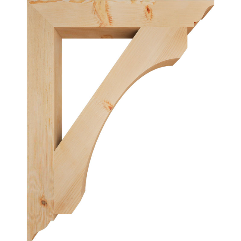 Support en bois rustique traditionnel BKTLEC01, Douglas (lisse), H 36 po x l 3,5 po x P 28 po