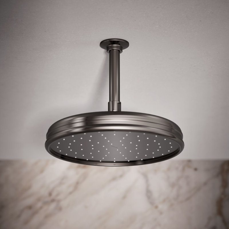 Traditional Round 10" Rainhead with Katalyst Air-Induction Spray, 2.5 Gpm, Vibrant Titanium, 2.5 Gpm