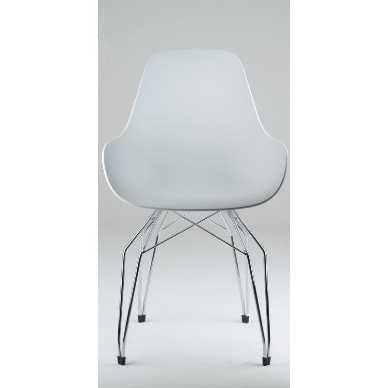 Masami Armchair, Chrome, White