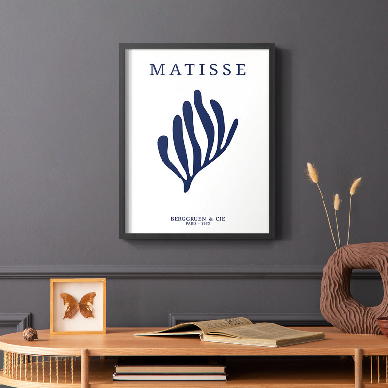 Matisse CDX III, reproduction encadrée - bois massif, H 10 po x l 8 po, Cadre simple noir