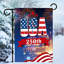 USA 250th Anniversary Firework Patriotic Blue Double Sided Garden Flag, 12X18 inch, Fourth of July
