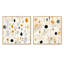 Elberton - Ensemble de 2 collages carrés botaniques abstraits-102162375-102162377
