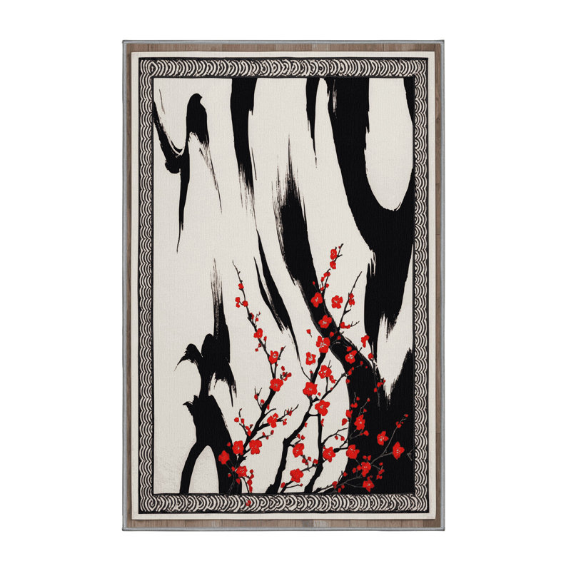 Crimson Tides Rug, Rectangle 3' x 5'