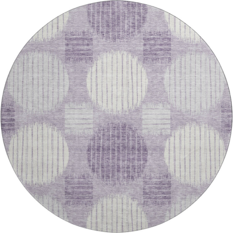 Premium Machine Washable Prisco Purple Rug