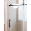 Porte de douche simple coulissante noire matte à fermeture en douceur de 60 po de largeur et de 76 po de hauteur avec verre trempé transparent de 5/16 po (8 mm), quincaillerie en acier inoxydable rouille, revêtement imperméable, tampon pour un mouvement silencieux dans la salle de bain