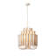 Lustre en bois 5 lumières à 5 niveaux avec chaîne réglable Boho