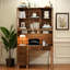Bureau d'ordinateur avec huche de rangement et 5 tiroirs