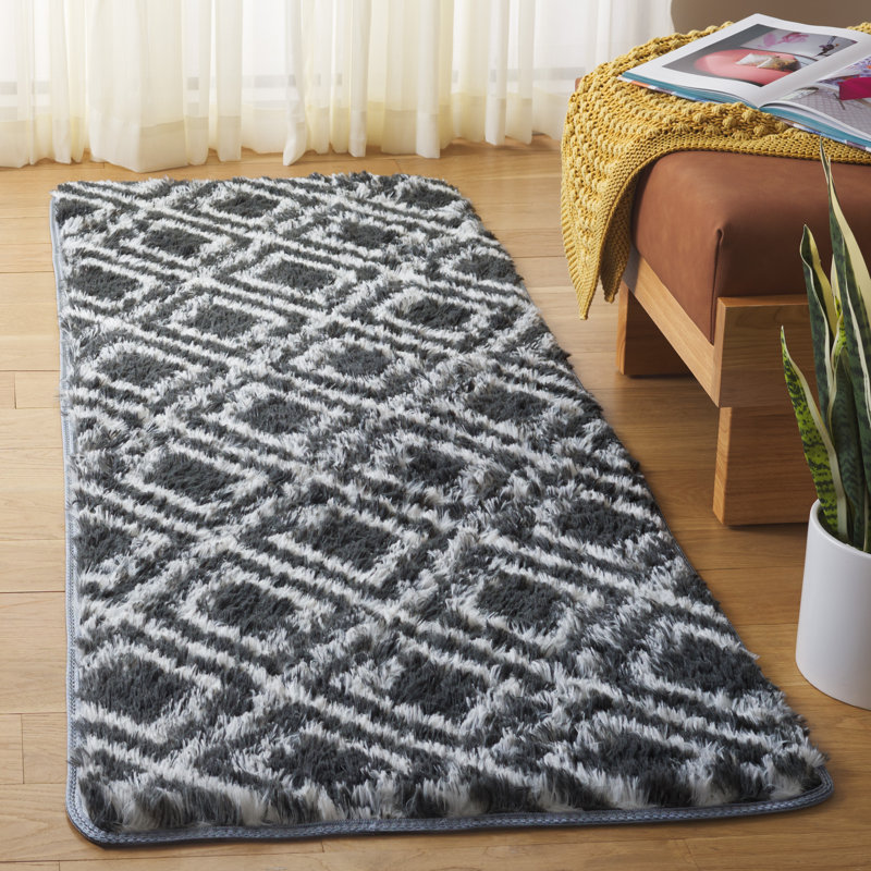 Zoba Shag Performance Geometric Rug, Runner 2'3" x 6'