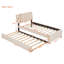 Lit plateforme tapissier simple avec lit gigogne Teddy-1398177363