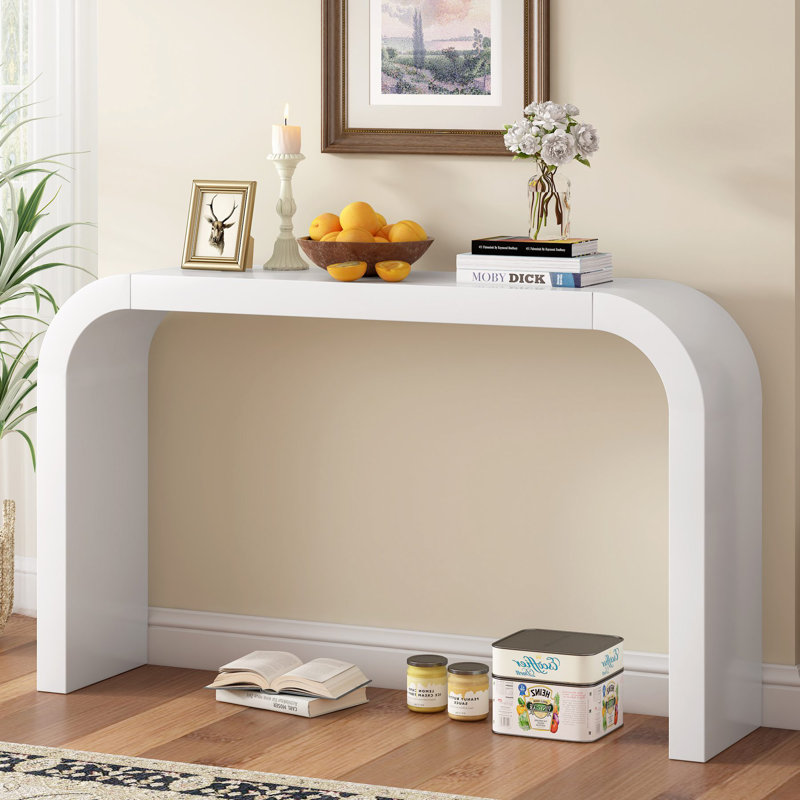 Console en bois 52 po, Blanc, H 30,9 po x l 52,25 po x P 11,81 po