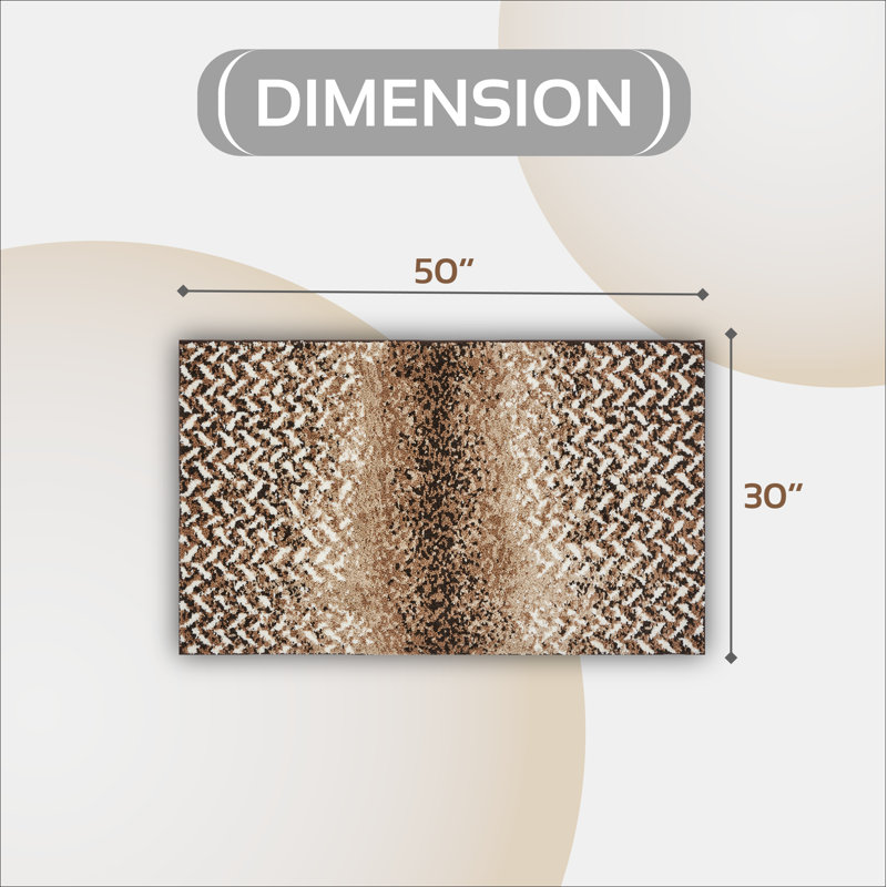 Anniya Non-Slip Bath Rug, Brown