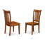 5 Piece Dining Set Includes a Rectangle Dining Room Table with Butterfly Leaf and 4 Wood Seat Chairs, Saddle Brown