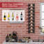 Wall Mounted Wine Bottle Rack Black