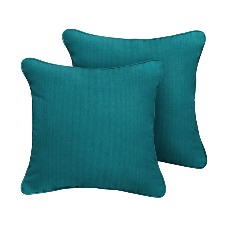 Erika Outdoor Reversible Throw Pillow, 18"H x 18"W, Spectrum Peacock