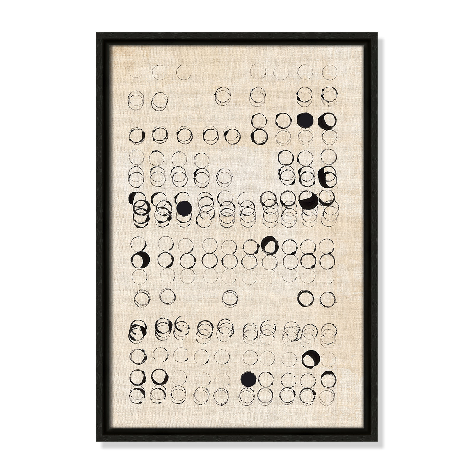 Dots and Dots Print by , Espresso, 19.5" H x 13.5" W