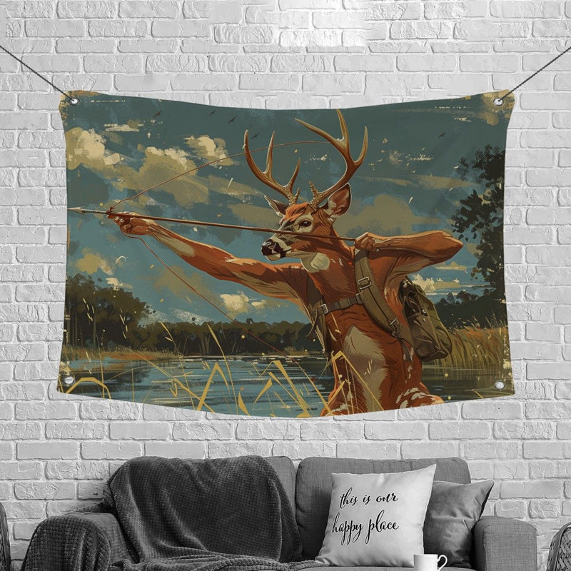 Tapisserie en microfibre, H 88 po x l 104 po