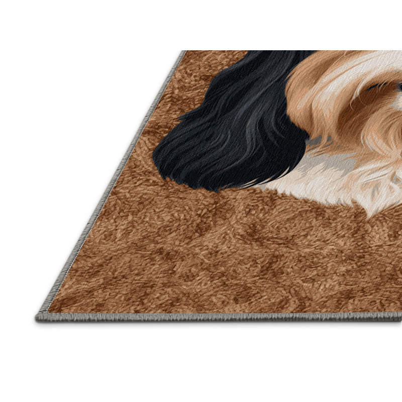  Tapis lavable pour chiens Eurasier, Rond 5 pi