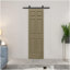 Porte de grange pliante à panneaux en panneau de fibres à densité moyenne avec ensemble de quincaillerie d'installation-89200915-87350889