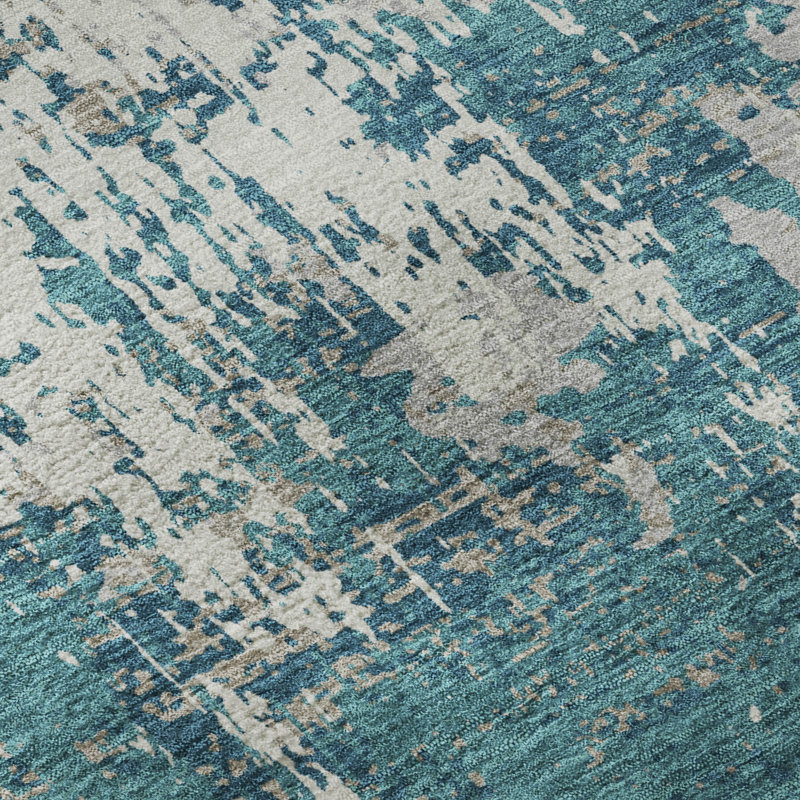 Premium Machine Washable Mayfield AMF1008 Abstract Rug, Rectangle 1'8" x 2'6"