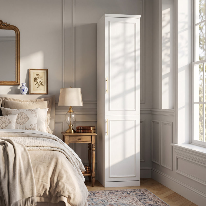 Bayleigh 2-Door Armoire with Shelves and Clothing Rod