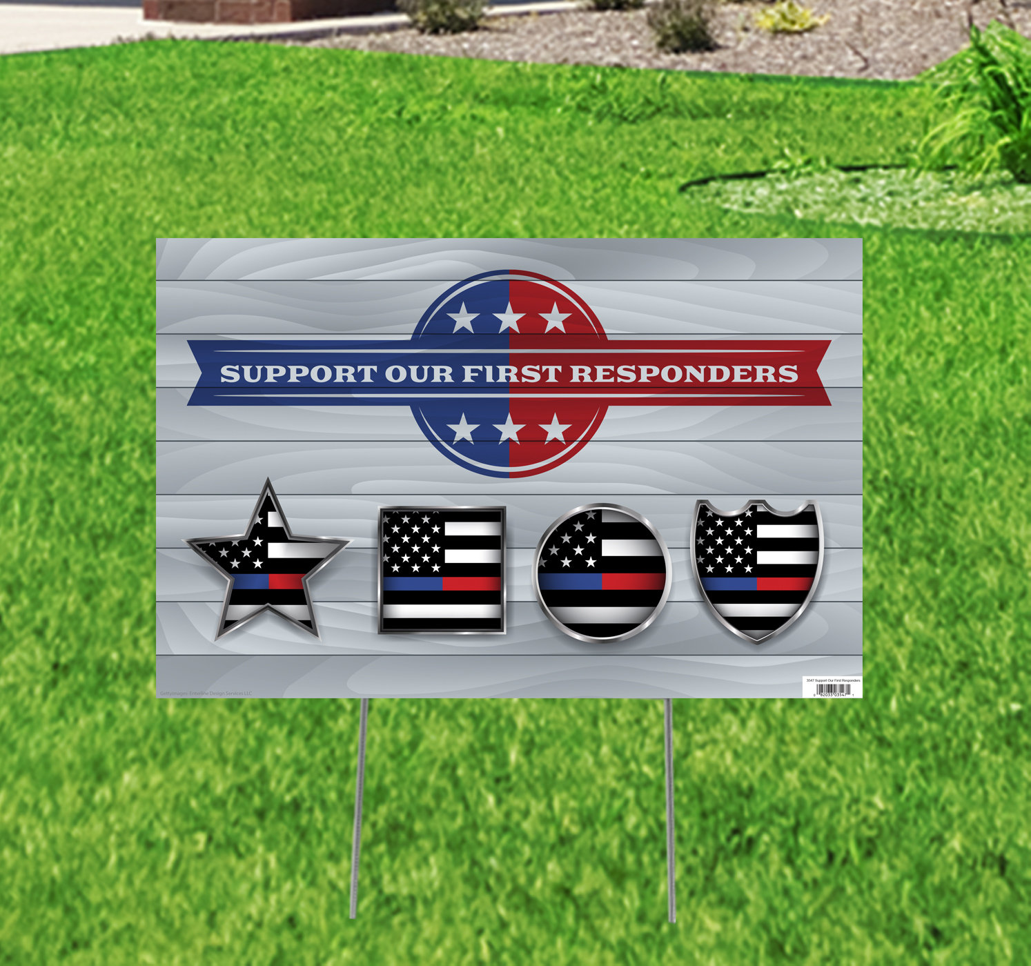 The Holiday Aisle® Support Our First Responders Garden Stake Wayfair