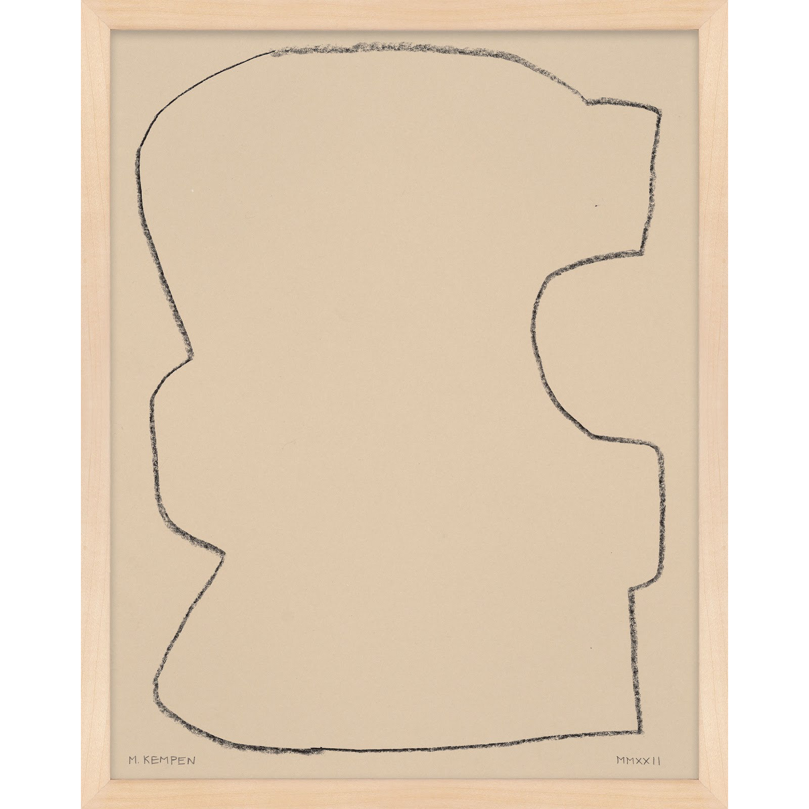 Outlines 9 by Michael Kempen, Maple Framed, 20" W x 25" H