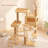 Wood Cat Tree Tower With Sisal-Covered Scratching Posts And Top Perch